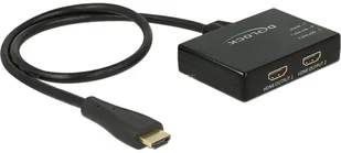 Delock Splitter 1x wejście HDMI &gt 2x wyjście HDMI 87700 87700 - Rozgałęźniki - miniaturka - grafika 3