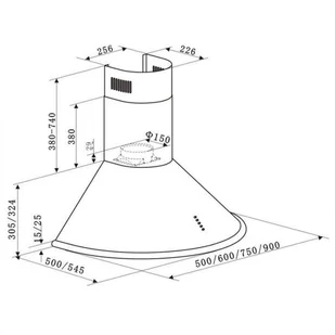 Klarstein Noir 60 Czarny (TK15-NOIR) - Okapy kuchenne - miniaturka - grafika 2