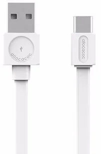 Allocacoc allocacoc USBcable USB-C Flat biały 10453WT/USBCBC - Listwy zasilające - miniaturka - grafika 2