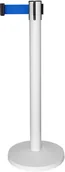 Akcesoria do reklamy - Słupek odgradzający biały z taśmą niebieską 2,2m - miniaturka - grafika 1