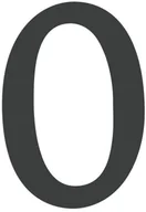 Akcesoria do bram - Stahl Cyfra 0  aluminium 190 mm grafitowa - miniaturka - grafika 1