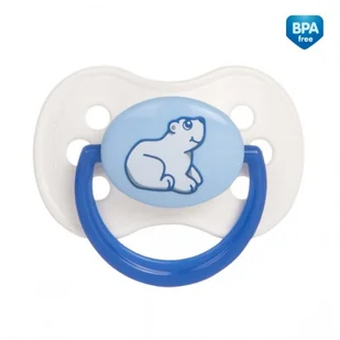 CANPOL CANPOL BABIES Smoczek uspokajający kauczukowy okrągły Animals 6-18m turkusowy miś 22/594 - Smoczki uspokajające - miniaturka - grafika 3