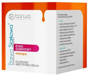 Barwa Siarkowa Moc Krem matujący 50ml - Kremy do twarzy - miniaturka - grafika 7