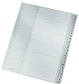 Artykuły biurowe - Leitz Esselte  Skorowidz z tworzywa sztucznego A  Z, A4, PP, 24 arkuszy, szary 1261-00-85 - miniaturka - grafika 1