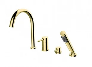 PMD Piramida Bateria wannowa 4 otworowa Illusion złota - Baterie wannowe i prysznicowe PMD Piramida Bateria wannowa 4 otworowa Illusion złota - Baterie wannowe i prysznicowe - miniaturka - grafika 1