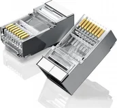 Wtyczki i adaptery - Ugreen Metalowa wtyczka RJ45 UGREEN Ethernet 8P/8C Cat.6 UTP 10szt 20333 - miniaturka - grafika 1