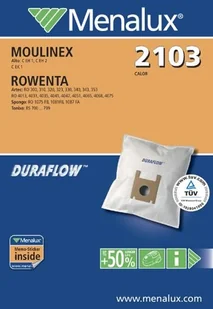 Menalux 2103, Duraflow, 5 worków do odkurzacza 2043411 - Akcesoria do odkurzaczy - miniaturka - grafika 2