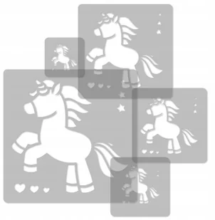 Szablony Malarskie Wielorazowe 5 szt Jednorożce #2 - Szablony malarskie - miniaturka - grafika 2