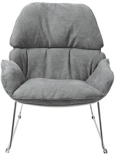 King Home Fotel NINO jasno szary, płozy - polipropylen, podstawa chromowana 45071-0 - Fotele - miniaturka - grafika 6