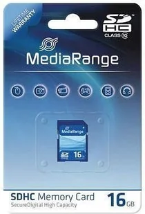 MediaRange MR963 SDHC 16GB MR963 MR963 - Karty pamięci MediaRange MR963 SDHC 16GB MR963 MR963 - Karty pamięci - miniaturka - grafika 1