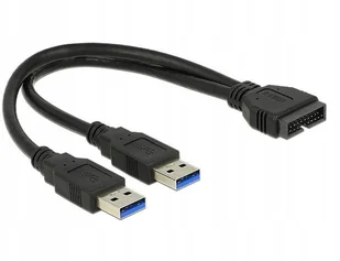 Delock Kabel USB USB3.0 Pinheader 2x USB 3.0 A 0.25m 83910 - Kable USB - miniaturka - grafika 6