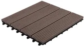Podesty i deski tarasowe - Podest tarasowy kompozytowy 30 x 30 ciemnobrązowy WPC - miniaturka - grafika 1