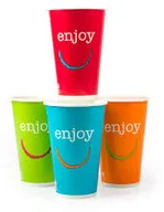 Naczynia i sztućce jednorazowe - Huhtamaki Kubek ENJOY DP12N 300ml (100 sztuk) - miniaturka - grafika 1