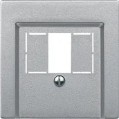 Wyłączniki światła i elektryczne - Merten Płytka centralna  297960 zapewnia TAE/Audio/USB, aluminium, system M 1325245 - miniaturka - grafika 1