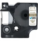 Papier do drukarek - Dymo Taśma do D1 53725 24mm/7m Przeźroczysta/Złoty - miniaturka - grafika 1