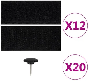 VidaXL Lumarko Moskitiera na drzwi, 2 szt., z magnesami, czarna, 200x80 cm! 314685 VidaXL - Moskitiery - miniaturka - grafika 4