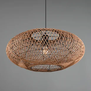 Trio LEUCHTEN Lampa wisząca Hedda z sizalu i metalu - Lampy sufitowe - miniaturka - grafika 5