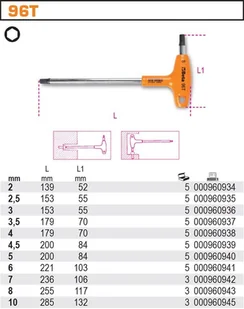 Beta KLUCZ TRZPIENIOWY KĄTOWY 8MM 96T/8 - Klucze i nasadki - miniaturka - grafika 6
