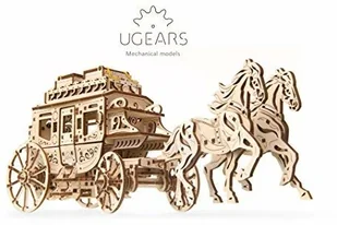Ugearsmodels Dyliżans pocztowy - model mechaniczny do składania - fornir - 248 elementów - Ugearsmodels 70045 UGE-19223 - Zabawki konstrukcyjne - miniaturka - grafika 2