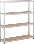 Szafy i regały magazynowe - MSW Regał magazynowy 160 x 40 x 180 cm 4 x 150 kg szary MSW-STSH-34 - miniaturka - grafika 1
