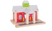 Kolejki i akcesoria - BigjigsRail Duża drewniana stacja kolejowa BJT215 - miniaturka - grafika 1