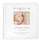 Albumy fotograficzne - NA Murrano Album mały z oknem nadruk dedykacja dla dziewczynki roczek ALB-SO-WH-UV-012 - miniaturka - grafika 1