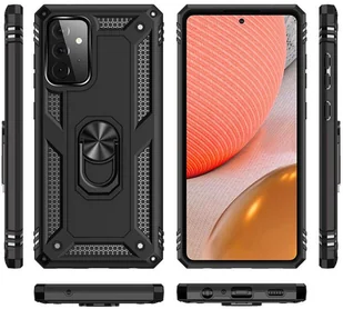 Alogy Etui pancerne obudowa Stand Armor Ring do Samsung Galaxy A72 Czarne 10311X1 - Etui i futerały do telefonów - miniaturka - grafika 3