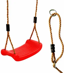 Huśtawka dla dzieci - deska, płaska CZERWONA - Place zabaw - miniaturka - grafika 3