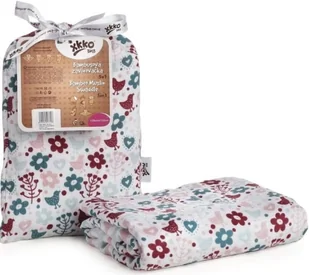 XKKO Bambusowy muślinowy otulacz XKKO BMB 120x120 - Flowers&Birds Girls BMB120053 - Akcesoria do karmienia - miniaturka - grafika 3