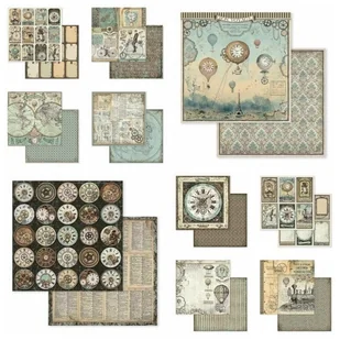 Stamperia Zestaw papierów ozdobnych Voyages Fantastiques 30,5x30,5 cm SBBL53 - Scrapbooking - miniaturka - grafika 2