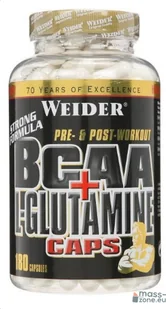 Weider BCAA+L-Glutamine 180 Kaps - Aminokwasy Weider BCAA+L-Glutamine 180 Kaps - Aminokwasy - miniaturka - grafika 1