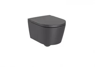Roca Inspira Miska WC Czarna podwieszana Rimless Round Compacto - A346528640 A346528640 - Miski WC Roca Inspira Miska WC Czarna podwieszana Rimless Round Compacto - A346528640 A346528640 - Miski WC - miniaturka - grafika 1
