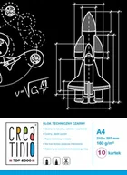 Szkolne artykuły papiernicze - Top-2000 Blok techniczny A4/10k czarny 79853 Creatinio A 10 - miniaturka - grafika 1