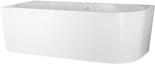 Corsan Wanna narożna do montażu przyściennego Intero prawa 160 cm z wykończeniem białym 649421 - Wanny - miniaturka - grafika 6