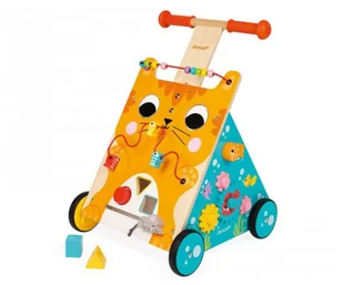 Janod Wielofunkcyjny Pchacz Edukacyjny kot - Pchacze - miniaturka - grafika 2