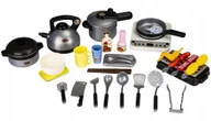 Zabawki AGD - Zabawkowy Zestaw Do Gotowania Grillowania 40 el - miniaturka - grafika 1