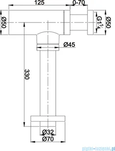 Omnires syfon umywalkowy ozdobny czarny A186BL - Syfony - miniaturka - grafika 2