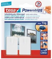 Inne mocowania - Tesa Powerstrips haczyki samoprzylepne do wieszania obrazów, białe, 2 sztuki - miniaturka - grafika 1