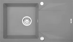 Deante Zlewozmywak 1-komorowy z ociekaczem szary metalik Deante ZQJ S113) - Zlewozmywaki - miniaturka - grafika 2