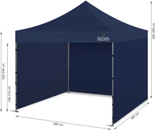 Home&Garden Namiot handlowy 300 x 300 cm granatowy 976528 - Pawilony ogrodowe - miniaturka - grafika 3