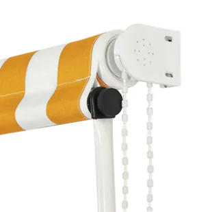 vidaXL Markiza zwijana, 150 x 150 cm, żółto-biała - Markizy - miniaturka - grafika 6