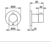 Baterie podtynkowe - Keuco Ixmo Termostatyczna bateria wannowo-prysznicowa podtynkowa DN15 aluminium 59553170001 - miniaturka - grafika 1