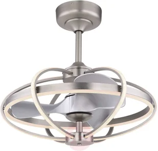 Globo Lighting Deckenventilator Simona Fernbedienung nickel matt - Wentylatory sufitowe - miniaturka - grafika 3