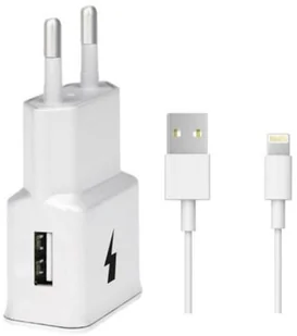 WG Ładowarka sieciowa USB 2,1A) + kabel iPhone 5/6 white - Ładowarki i akumulatory - miniaturka - grafika 2
