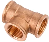 Łączniki, trójniki, kształtki - Invena Trójnik GW mosiądz 1/2" - miniaturka - grafika 1