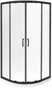 Kabiny prysznicowe - BESCO Besco MODERN BLACK Kabina półokrągła 90x90 Czarna MPB-90-190-C - miniaturka - grafika 1