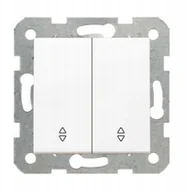 Wyłączniki światła i elektryczne - Viko Włącznik podwójny schodowy biały Karre - miniaturka - grafika 1