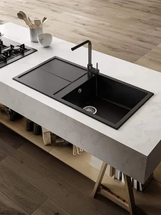 Elleci Zlew UNICO 480 dove grey K93) KERATEK LKU48093) - Zlewozmywaki - miniaturka - grafika 8