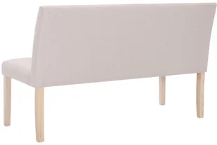 vidaXL Ławka, 139,5 cm, kremowa, poliester vidaXL - Ławki do przedpokoju - miniaturka - grafika 5