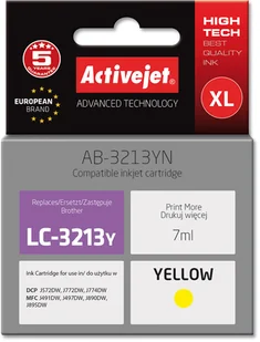 ActiveJet Tusz AB-3213YN do drukarki Brother Zamiennik Brother LC3213Y Supreme 7 ml żółty - Tusze zamienniki - miniaturka - grafika 2